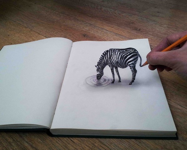 Nghệ thuật vẽ tranh 3D bằng bút chì